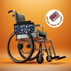 Wheelchair organizer waterproof accessories with space prin+ pill box as a gift