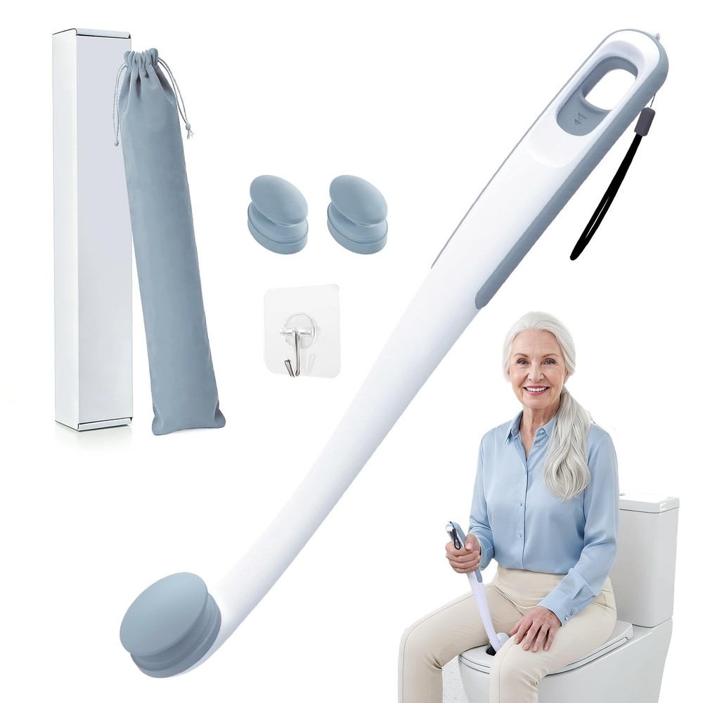 Innovation Toilet Aids for Wiping Bottom, 16.5″ Firmly Clamp Bottom Buddy Wip…