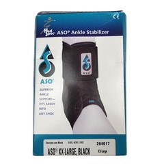 NEW Med Spec ASO Ankle Stabilizer XXL Black New Superior Support Orthosis 264017