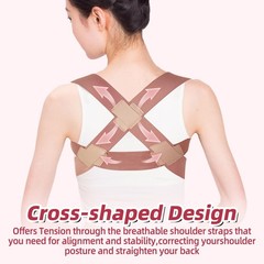 Malloraned Posture Corrector for Women,Upper Back Brace Pain Medium, Pink