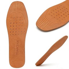 Clarmonde Genuine Leather Shoe Insoles, Absorbent Ultra US 5.5-10.5, Brown