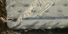 PALE BLUE CONTOUR MEMORY FOAM CERVICAL PILLOW 19 in x 12 in x 4 in