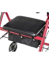 Drive Medical Adjustable Height Rollator with 6 Inches Wheels – Red (RTL10261RD)