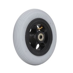 6in Electric Wheelchair Wheel Noiseless Aluminum Alloy Hub Rubber Inflatable BEA