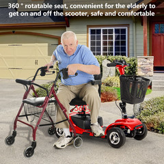 2024 4 Wheels Mobility Scooters Power Wheel Chair Electric Device Compact Mirror