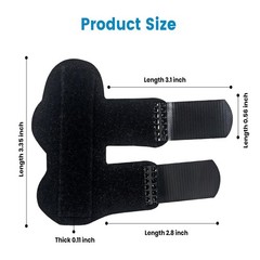 Finger Splint, Black, 2 Count | Trigger Finger Support, Broken Finger, Arthritis