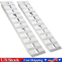 2x 60/72/84/94″ Aluminum Car Trailer Ramps Truck Loading Ramps 6000 lbs Hook End