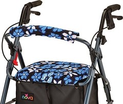 NOVA Rollator Walker Seat & Backrest Cover Set – Removable Washable Fabric Cu…