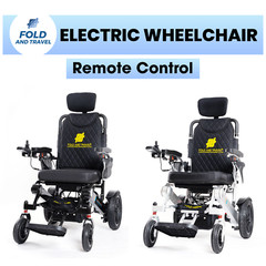 Fold And Travel Auto Recline Lightweight Foldable Electric Power Wheelchair