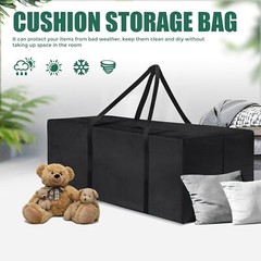Patio Cushion Storage Bag Waterproof cushion storage 68 x 30 x 20 in, Black