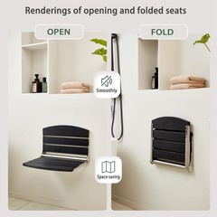 17.5 Wall Mounted Shower Seat Fold Down HDPS Shower Seat