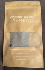 OneCompress Bamboo Gloves Size Medium Light Grey Gray Compression Anti Bacterial