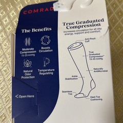 Comrad Knee High, Moderate Compression Socks Men Sz 8.5-10; Women Sz 8-10.5