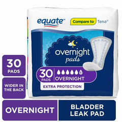 Equate Women’s Overnight Ultimate-Extra Coverage Incontinence Pads Free Shipping