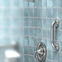 1-1/4″ Knurled Grab Bar, ADA Compliant Bath Safety Shower Handrail, Bathroom Mob