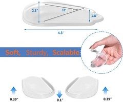 4 Pairs Orthopedic Insoles for Men 4 Pair (Pack of 1), 4 Transparent