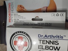 2x Dr. Arthristis Elbow Strap Support Tennis & Golf Left Right Arm Pink Black OS