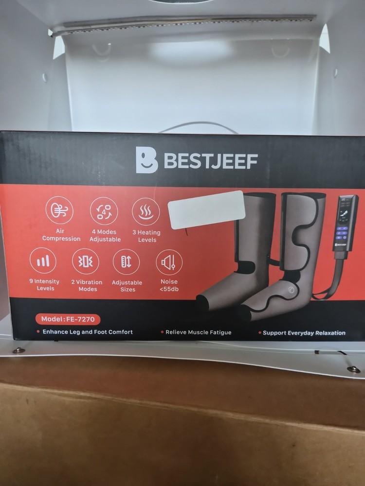 BESTJEEF Air Compression Leg Massager with Heat : Foot and Calf Massager