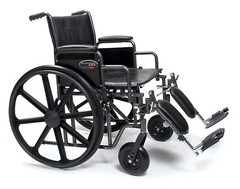 Everest & Jennings Traveler HD Bariatric Wheelchair, 22″ Wide Seat, Holds 500 lb