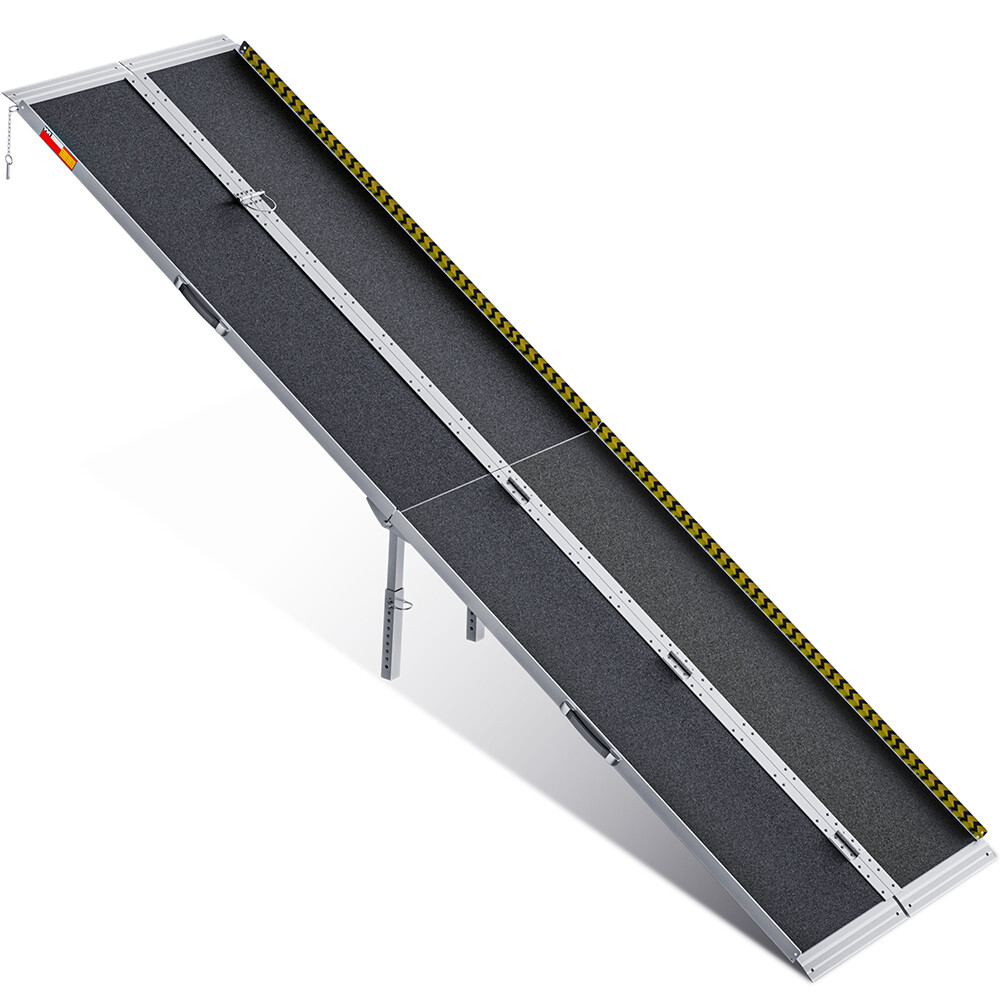10ft Aluminum Multi-Folding Wheelchair Scooter Mobility Ramp Portable Non-Slip
