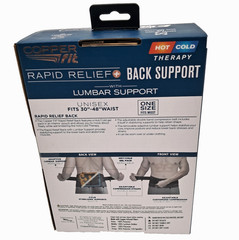 NEW Copper Fit Rapid Relief 3-In-1 Hot/Cold Therapy Back Lumbar Support One Size