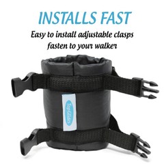 Top Glides Soft Insulated Nylon Walker Bottle/Can Holder