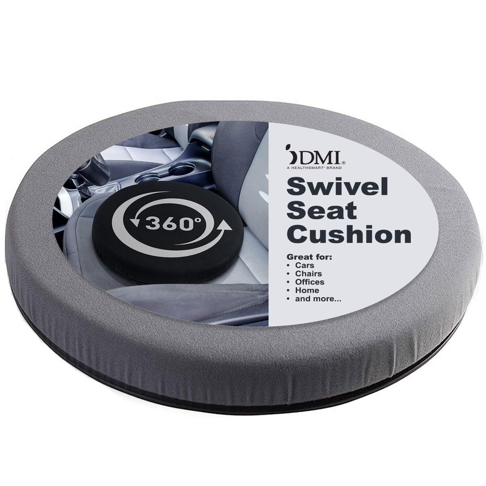 15 Inch Gray Swivel Seat Cushion 360 Degree Mobility Chair Assist for Seniors