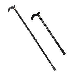 Aluminum Alloy Adjustable Walking Stick 75-90cm Anti-Skid Hiking Cane Height