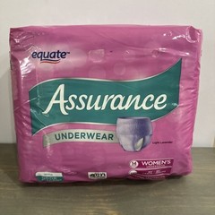 Women’s Equate Assurance Underwear with Odor Guard Size 2XL (14 count) Lavender
