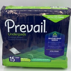 Prevail Underpads 15 count Adult Large Incontinence Underpads