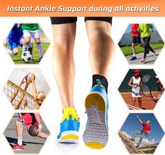 2 Pack Adjustable Ankle Brace for Women and Men, Ankle Support for Sprain