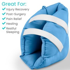 Xtra-Comfort Heel Protector Cushion (Pair) – 1 Pair (Pack of 1), Light Blue