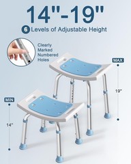 Lightweight Shower Stool with Suction Feet – 400 lbs Capacity, Ideal for Seniors