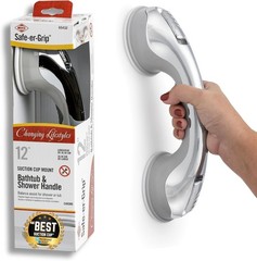 Changing Lifestyles Chrome Suction Cup Grab Bar – 12” Safety Assist Handle