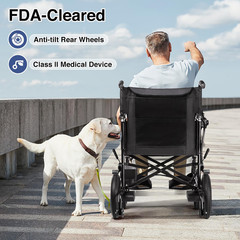 SLF30 Foldable Electric Wheelchair for Adults, 300 Lbs Capacity, Airline Approve