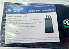 Advanced Ortho The Fast Fit Universal Knee Sleeve Model 620 L2397 Fits All Sizes