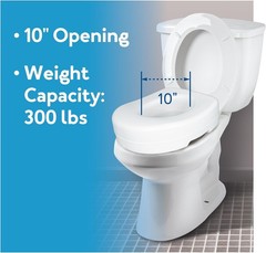 Toilet Seat Riser, Adds 5 Inches of Height, Elevated and Raised Toilet Seat w…