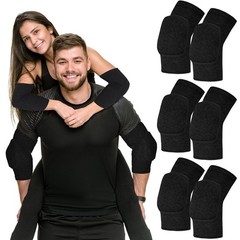 3 Pairs Elbow Pads Compression Support Brace for Volleyball, Basketball, Tennis,
