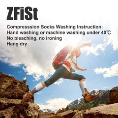 ZFiSt 3 Pair Sport Compression Socks Men Women, XX-Large, Black+blue+white