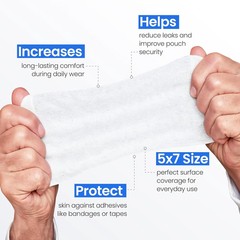 Safe n‘ Simple Large Skin Barrier Wipes No-Sting – 5″ x 7″ – 25 Count – Alcohol-