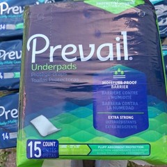 Prevail Disposable Underpads Large 23” x 36″ Extra Strong – 15 Count New