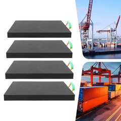 4pcs Set Heavy Duty Stabilizing Blocks, Square Support Pads with Handle Black US