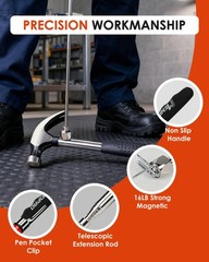 Telescoping Magnetic Pickup Tool, 32″ Extendable 16LB Strong Magnet Stick Tel…