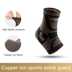 Copper Ankle Brace Compression Sleeve Support for Foot Pain ankle Sprain Relief