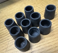 10 PACK – 3/4″ Heavy Rubber Cane Tip Crutch Walking Stick Furniture Chair Leg