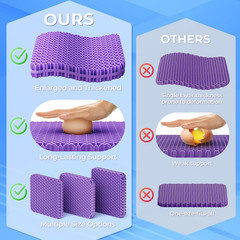 Gel Seat Cushion for Long Sitting, Enlarged & Thickened Patent Design, Breathabl