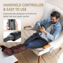 Air Compression Leg and Foot Massager with Heat for Circulation and Pain Relief