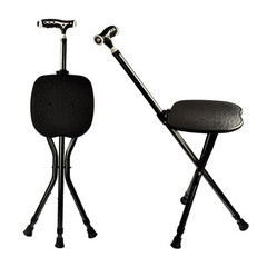 Hold 440 lbs Cane with Seat Combo Aluminum Alloy Portable LED Folding Walking…