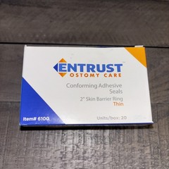 20 ENTRUST 6100 Ostomy Barrier Rings 2″ Thin Conforming Adhesive Seals Exp 2028