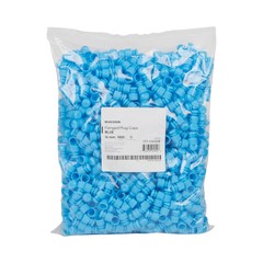 McKesson Tube Closure Flanged Plug Cap Blue Polyethylene 1000 per Bag